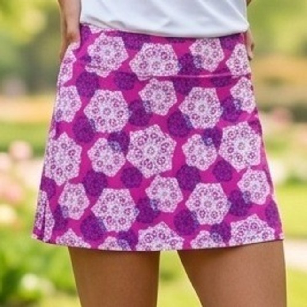 Tranquility by Colorado‎ Clothing Pink Floral Skort XL Golf Tennis Pickleball